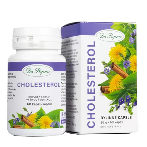 Dr. Popov Bylinné kapsle Cholesterol 60 kapslí